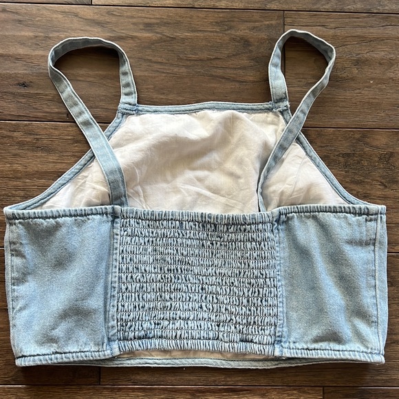 American Eagle denim crop top - Picture 2 of 4